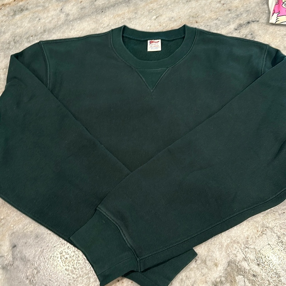 JCrew classic crew neck sweatshirt in green